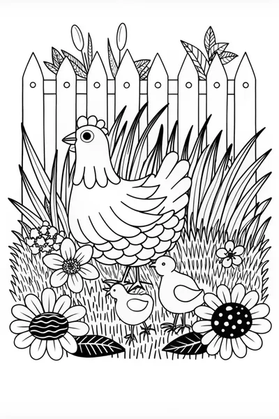 Mother Hen and Chick’s Garden Stroll