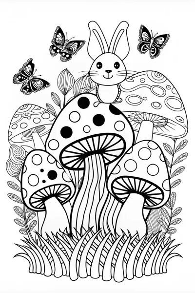 Mushroom Wonderland with Whiskers the Rabbit