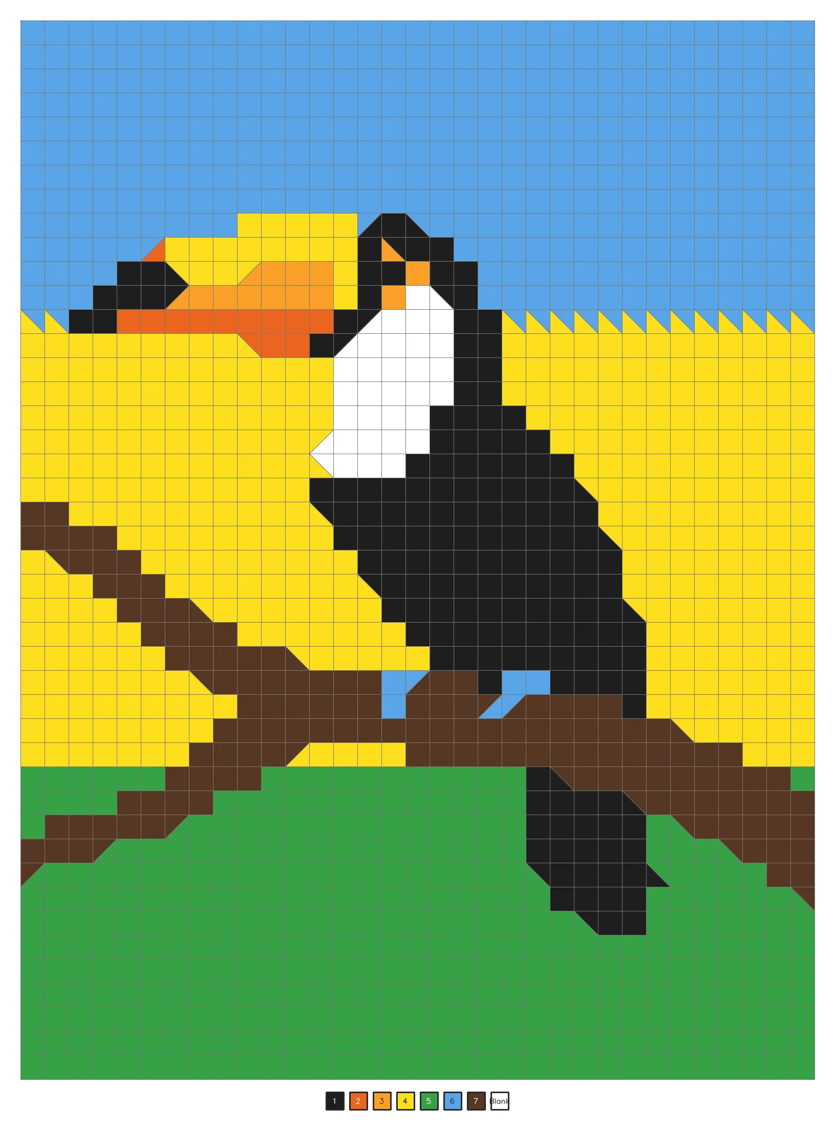 Answer key: a toucan on a branch