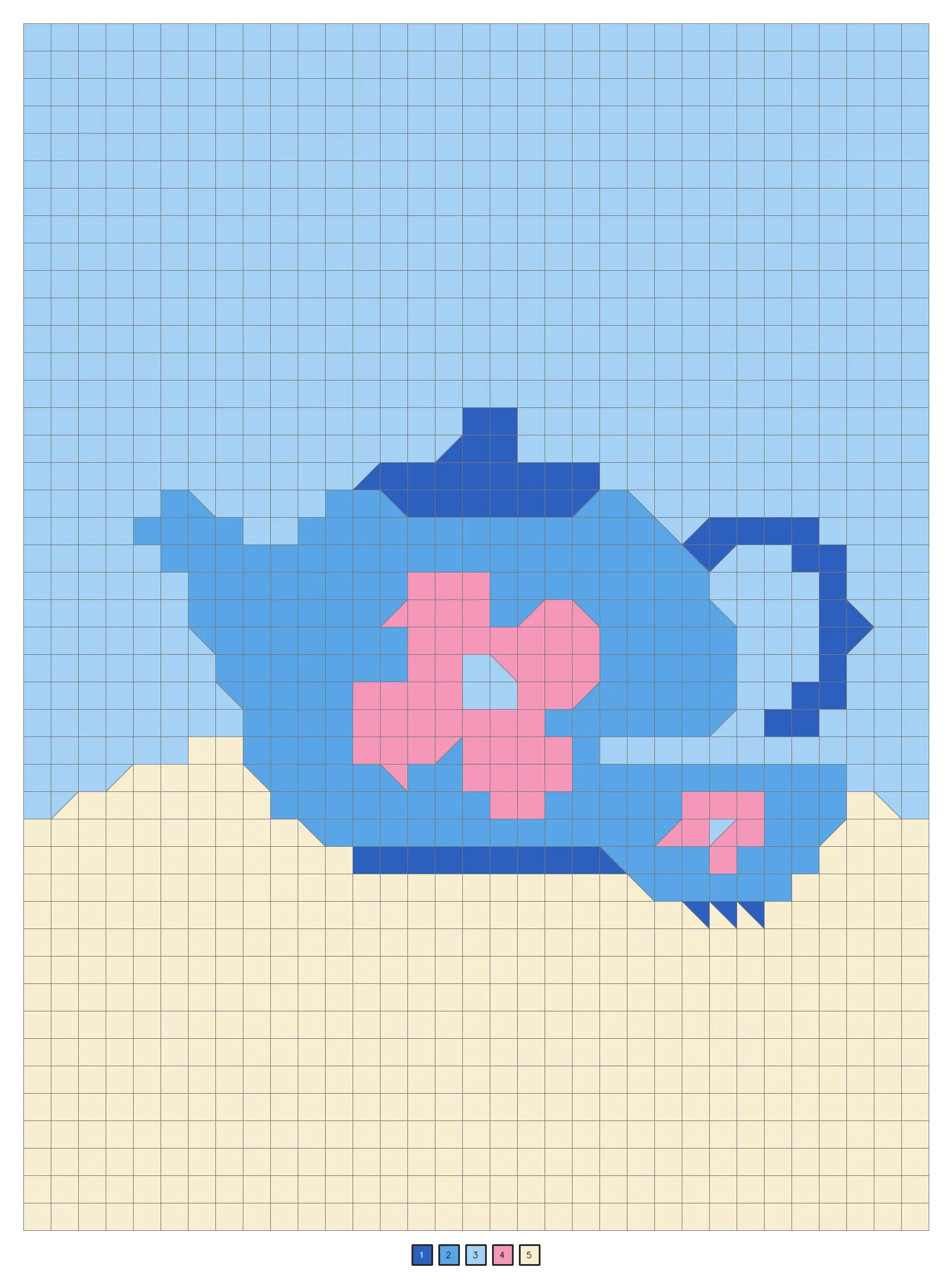 Answer key: a blue teapot with pink flowers