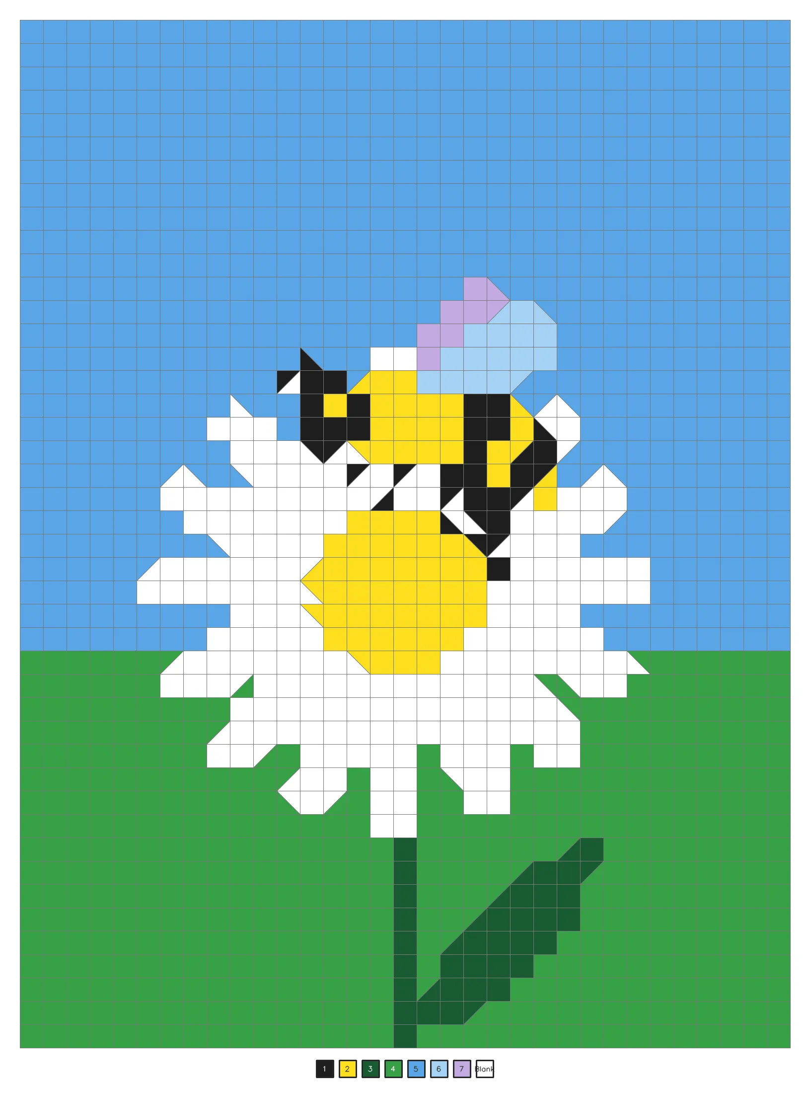 Answer key: a honey bee on a white daisy