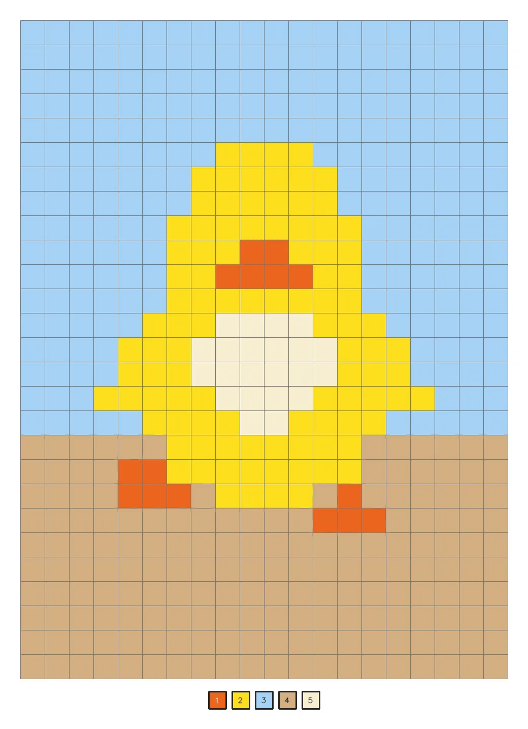 Answer key: a yellow duckling