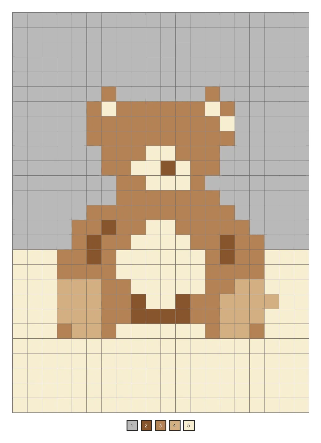 Answer key: a brown teddy bear