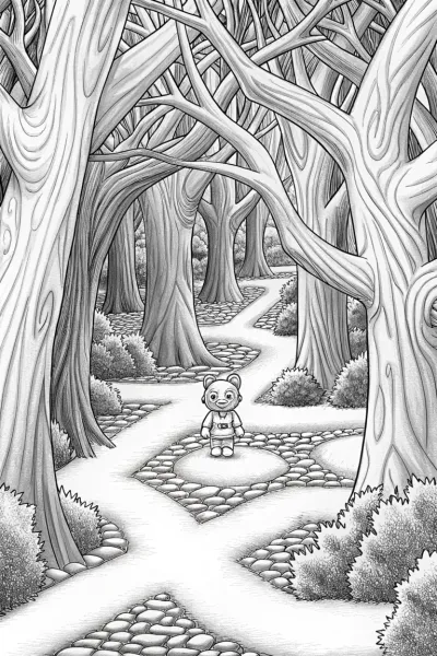 Huggy Wuggy in a puzzle forest