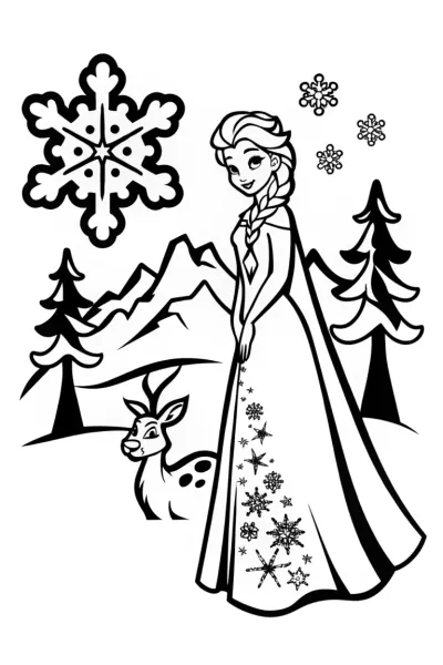 Elsa in Her Magical Winter Wonderland