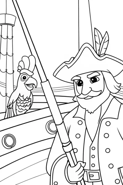 Captain Cluck sailing through time