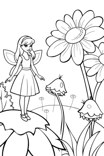 Barbie’s magical garden scene