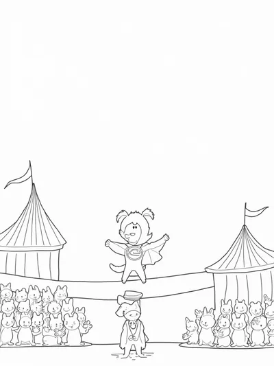 Heroic dog in a circus