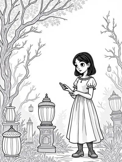 Wednesday Addams at the lantern festival