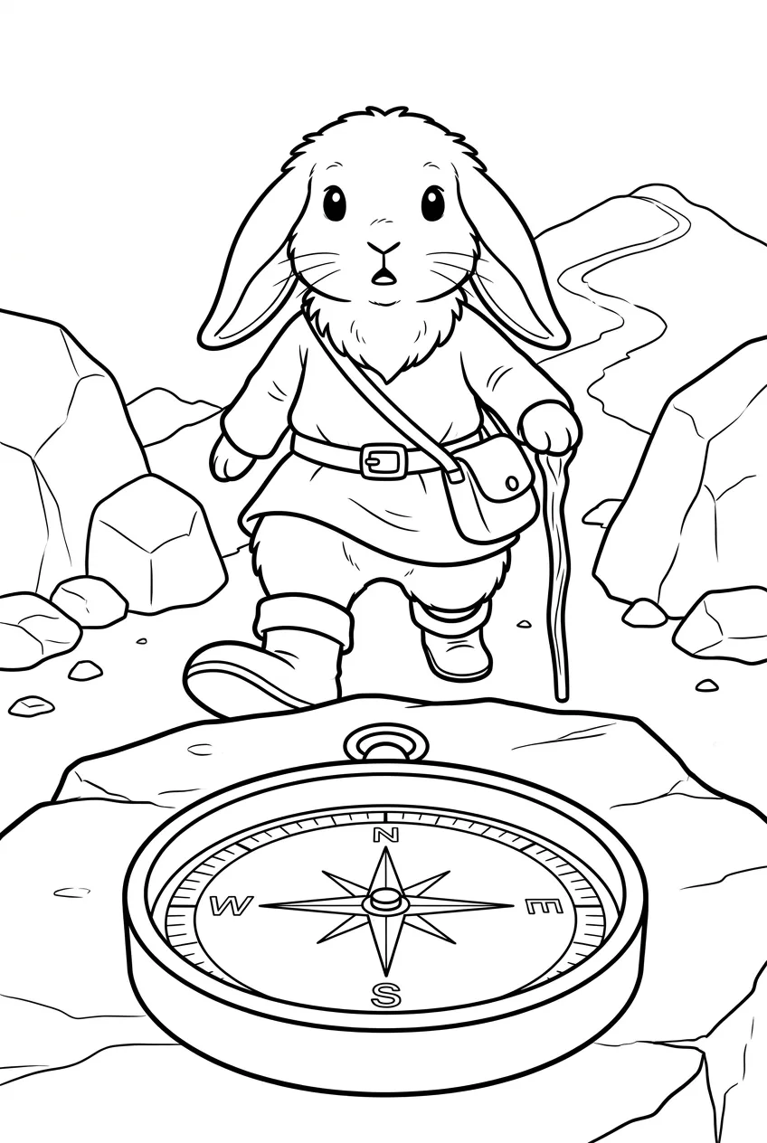 Example coloring page for the Object POV shot prompt