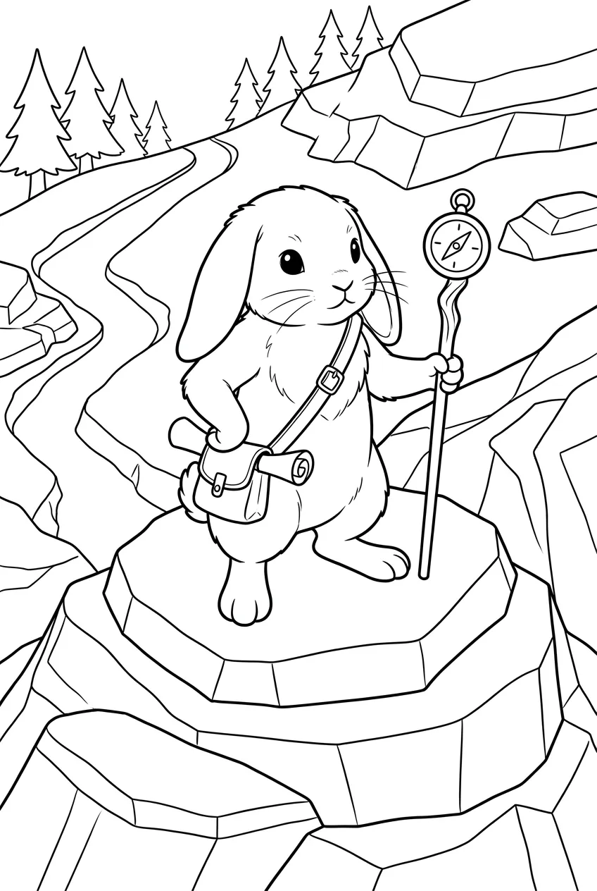Example coloring page for the Oblique angle prompt