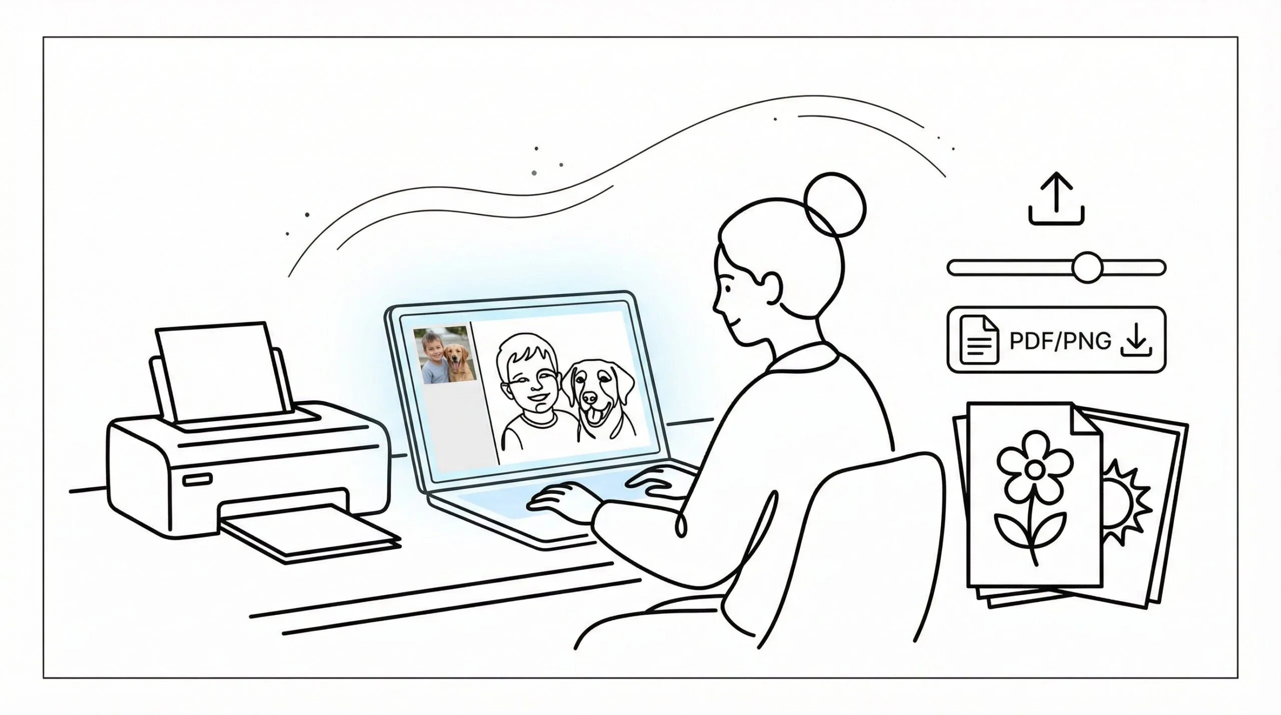 A coloring page of How To Make A Free Coloring Page From A Photo: A Simple Step-By-Step Guide