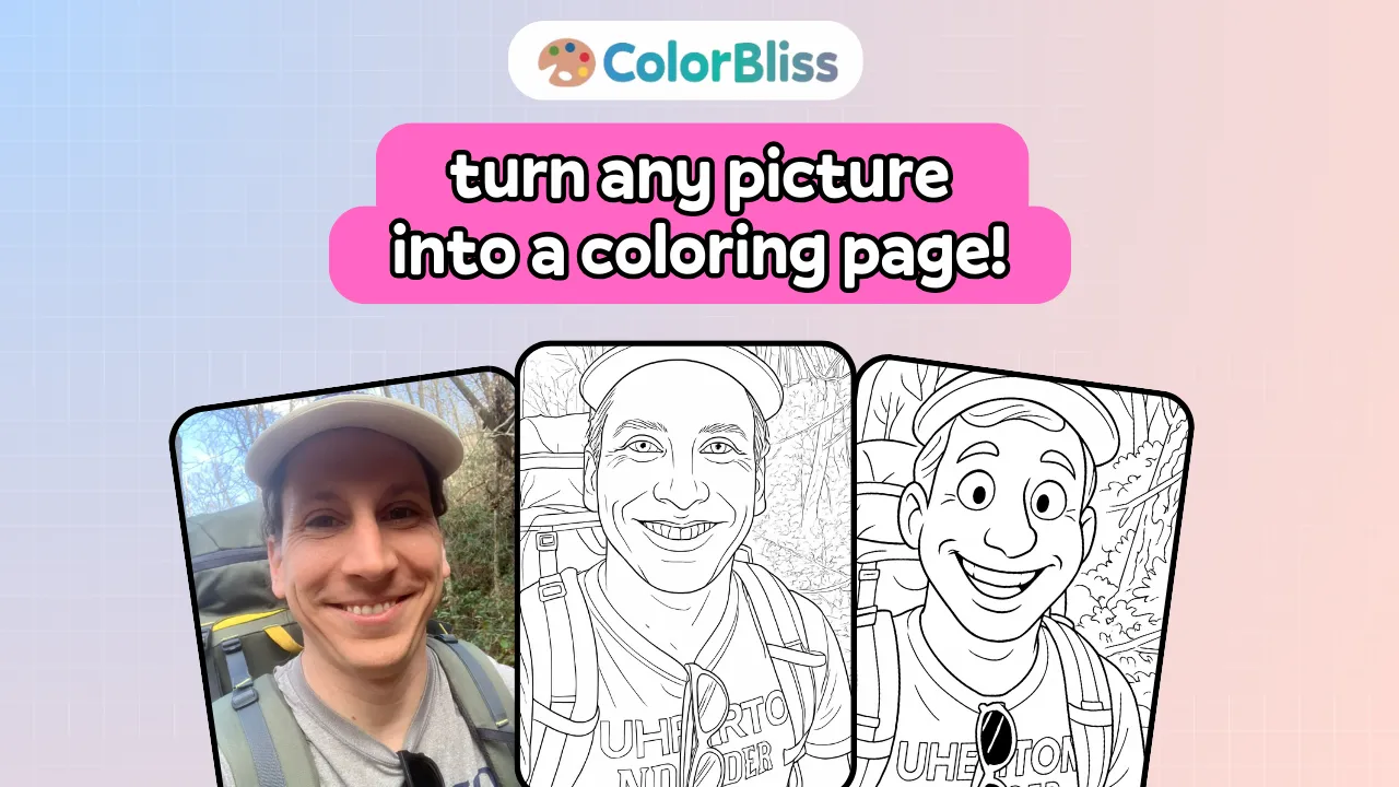 A coloring page of Turn any picture into a coloring page