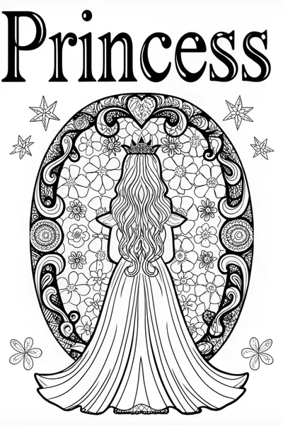 Princess With Magic Mirror Coloring Page