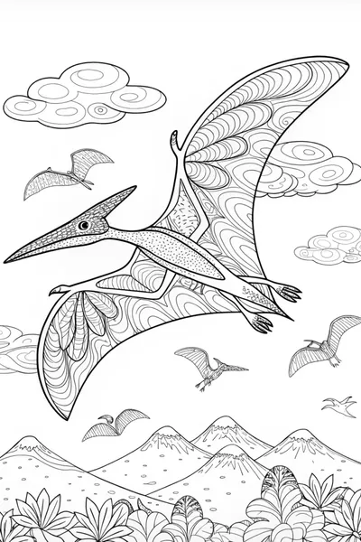 “Pterodactyl Soaring Through the Skies”