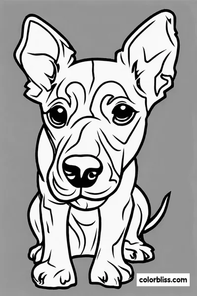 Puppy Portrait Coloring Page
