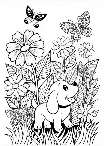 Puppy and Butterfly Adventure