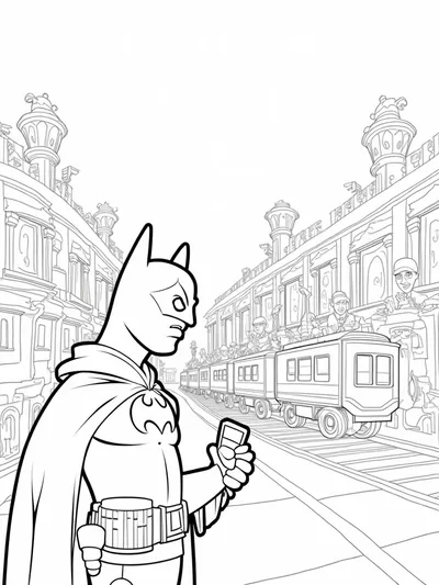 Batman at the enchanted train station