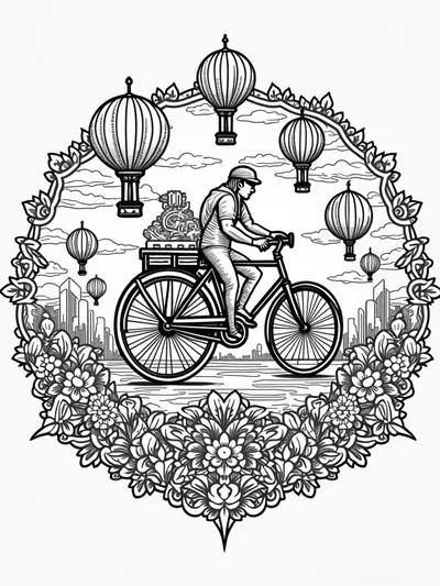 Bicycle in a mandala
