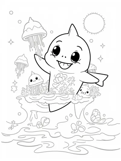 Shark’s great adventure on fruit island