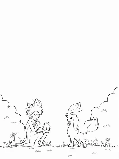 Legendary Pokémon in the sky garden