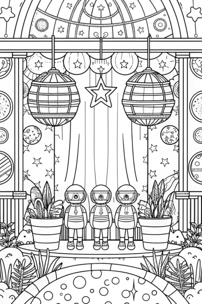 Blippi’s garden party in space