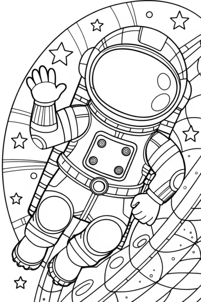 Sam floating in space