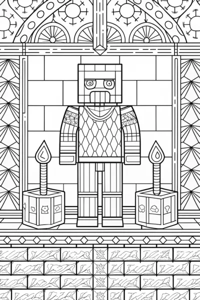 Minecraft character at a sky forge