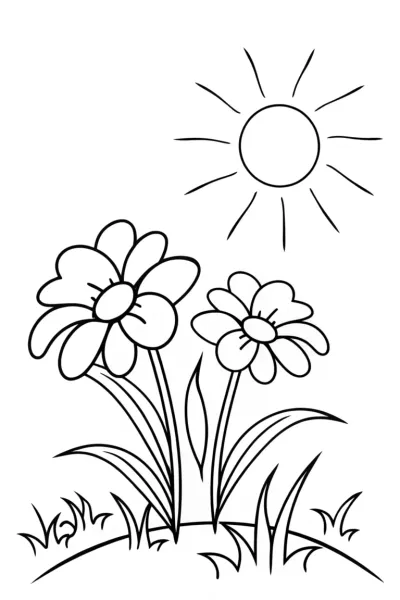 Dancing daisies in a sunny meadow