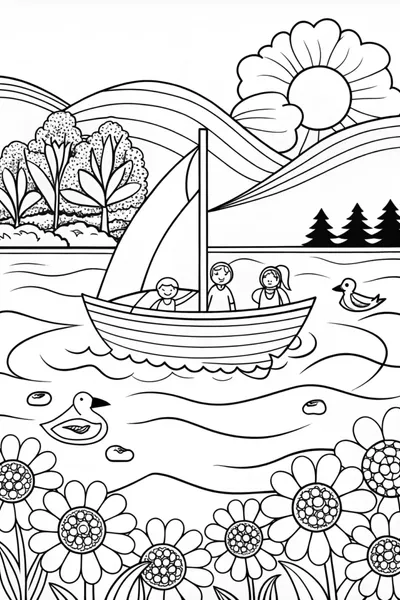 Sailing Adventure on a Serene Lake