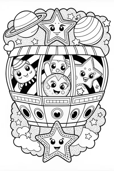 UFO Adventure in a Starry Mountain Landscape