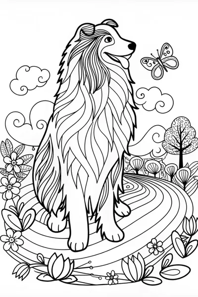 Lassie the Loyal Collie Coloring Page