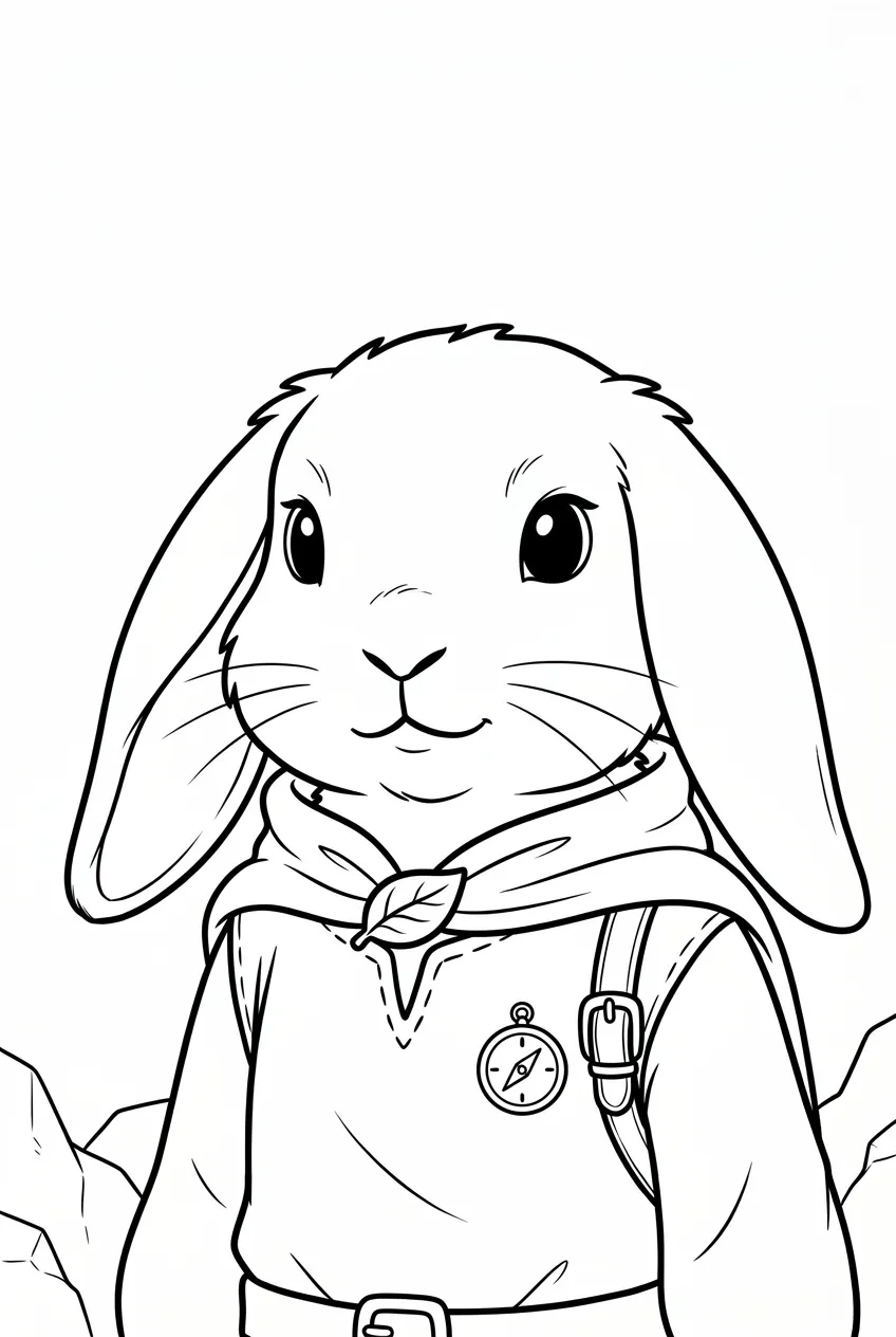 Example coloring page for the Shoulder shot prompt