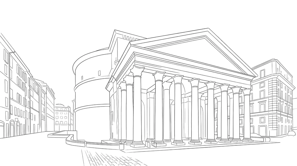 A minimalist style coloring page