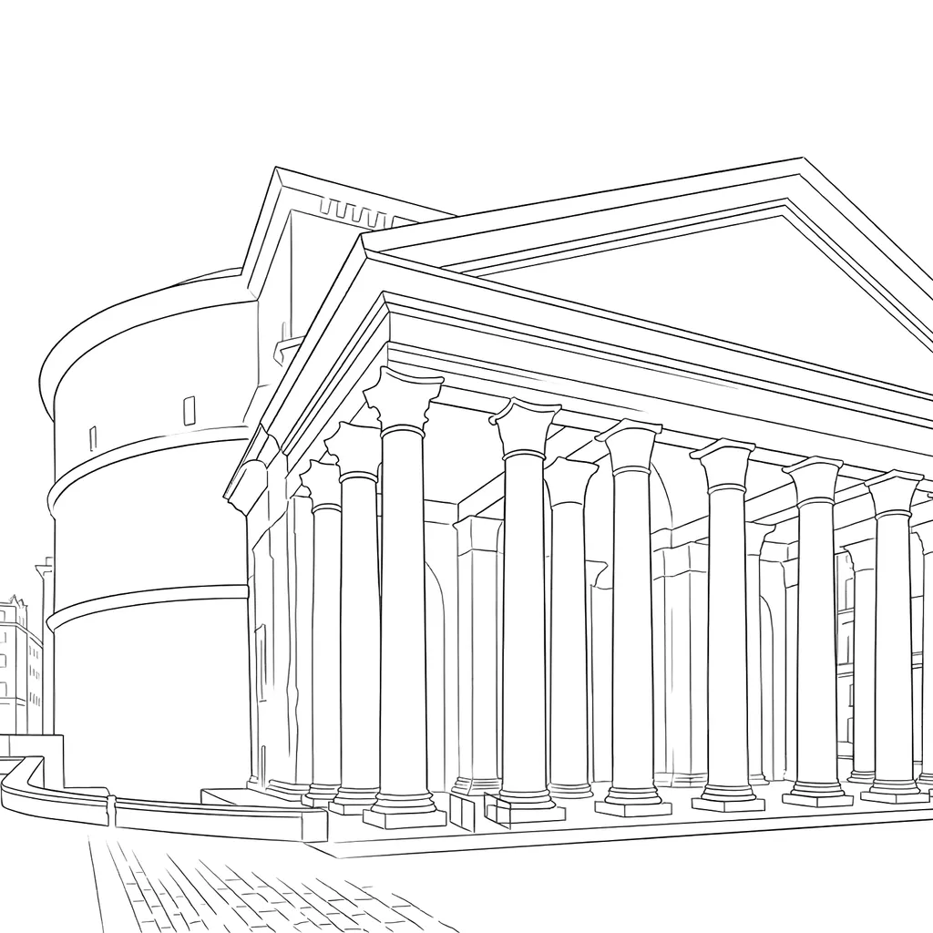 A minimalist style coloring page