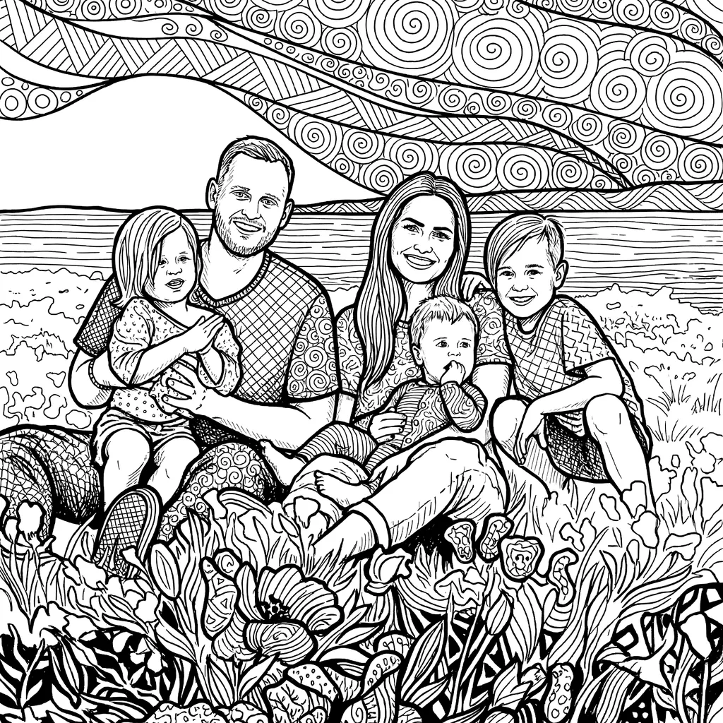 A zendoodle style coloring page