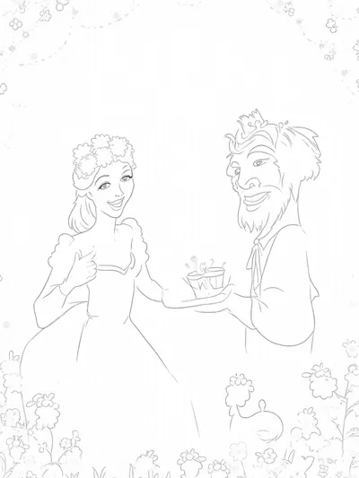 Belle and the Beast’s garden party