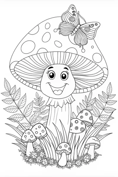 Magical Mushroom in the Forest