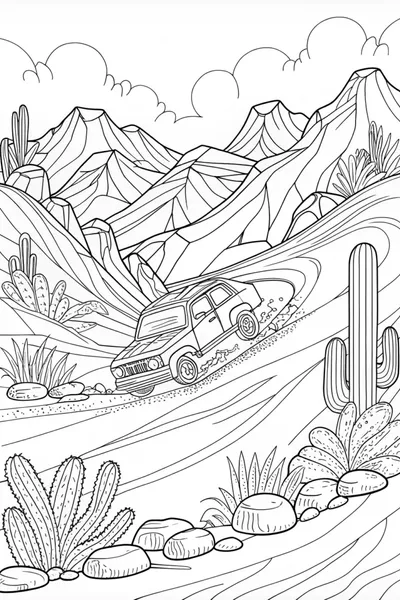 Speeding through the Desert Mountains