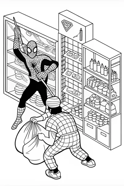Spider-Man Shopping for Groceries