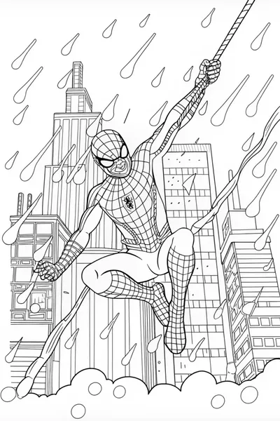Spiderman in the Rain