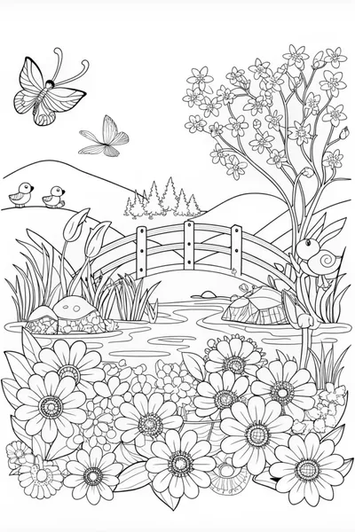 Blossoming Garden Coloring Extravaganza