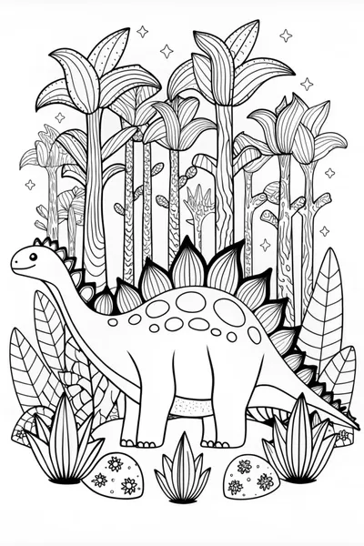 Stegosaurus in the Enchanted Forest
