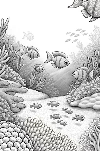 Underwater adventure with fish