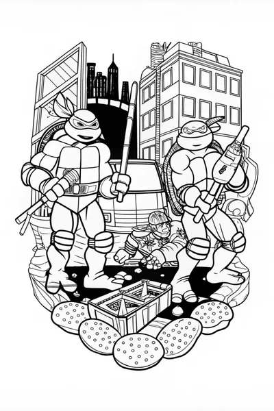 Leonardo the Ninja Turtle Coloring Page