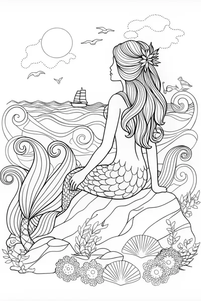 Ariel the Mermaid Coloring Page