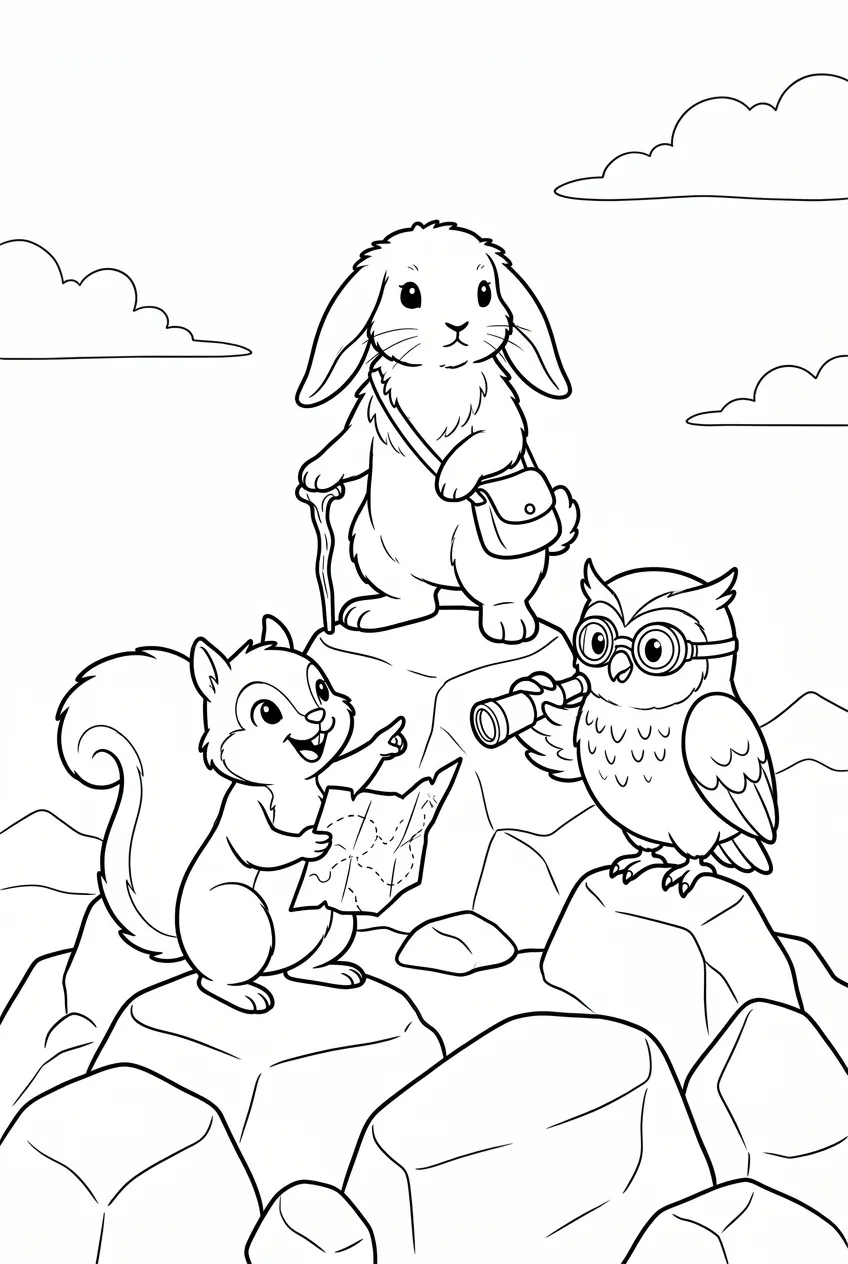 Example coloring page for the Three-shot prompt
