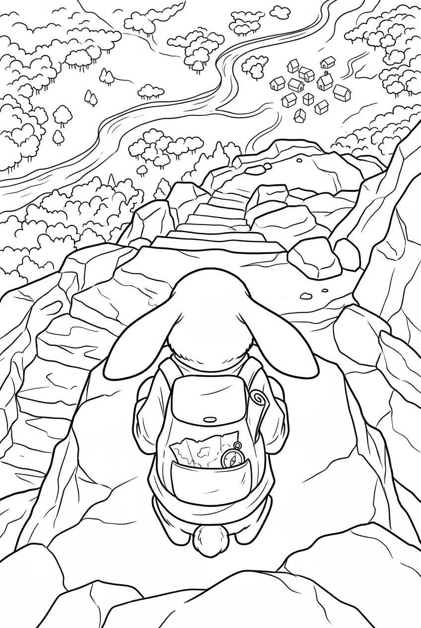 Example coloring page for the Tilt-down angle prompt