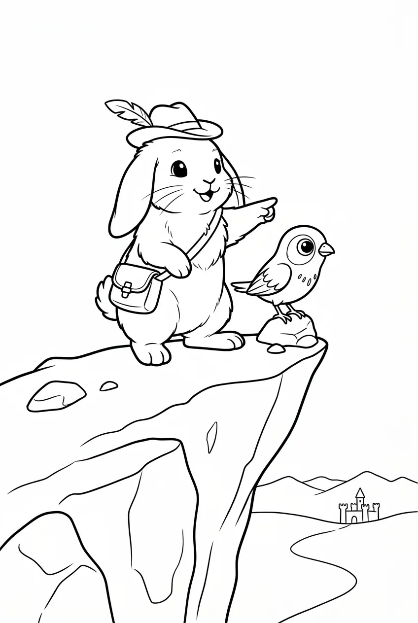 Example coloring page for the Two-shot prompt