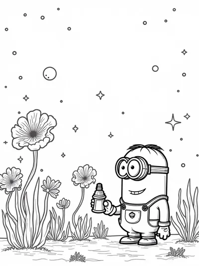 Minion tending to alien plants